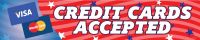 "Credit Cards Accepted" Banner 2' x 10' (Red)