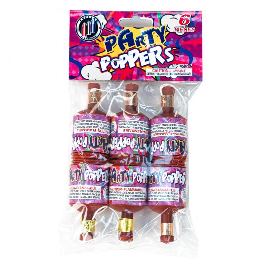 Party Poppers 6-Pack