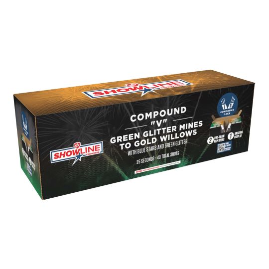 Compound "V" Green Glitter Mines (Case of 4)