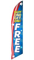 "Buy One Get One Free" Feather Flag (Blue)