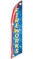 "Fireworks" Feather Flag (Blue)