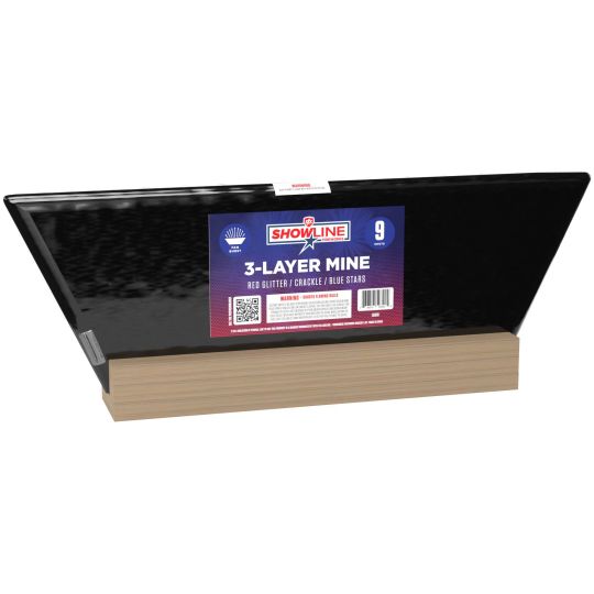 3-Layer Mine: Red Glitter/Crackle/Blue Stars